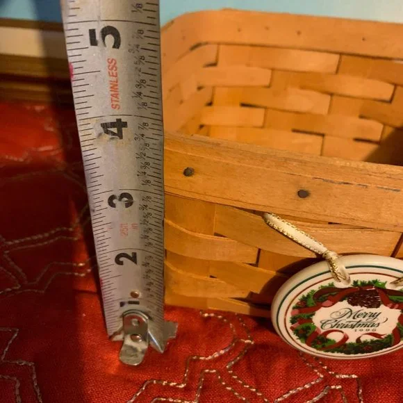 Bundle 𝅺2 Longaberger 1996 Handwoven Large/Small Square Baskets   12'' - Picture 14 of 16